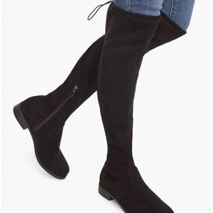 Just Fab Hannah-E Over the Knee Flat Boot Extra Wide Width+Calf